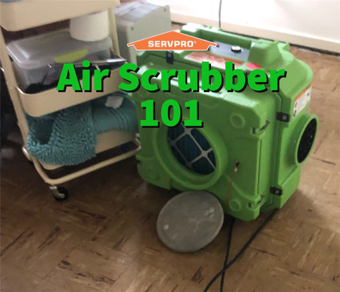 A SERVPRO air scrubber in action
