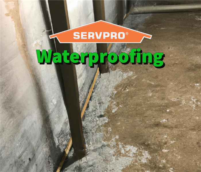 Waterproofing services performed by SERVPRO in a Dayton property.