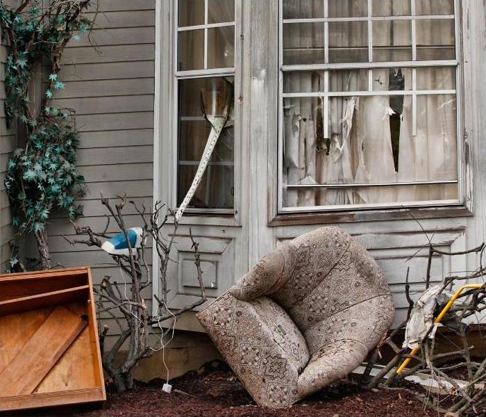 Storm damage to a rental property in Dayton, Ohio.