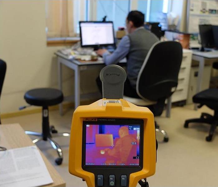 Infrared Imaging Device showing the heat of a human being.