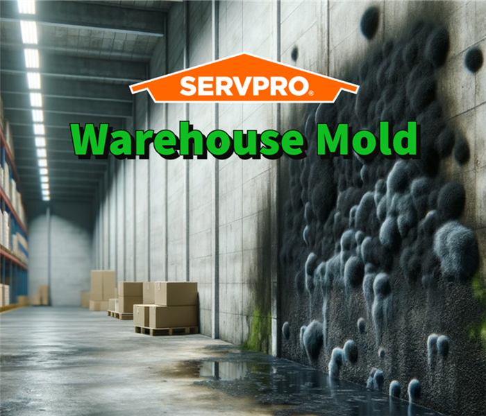 warehouse mold inside a Dayton warehouse. 