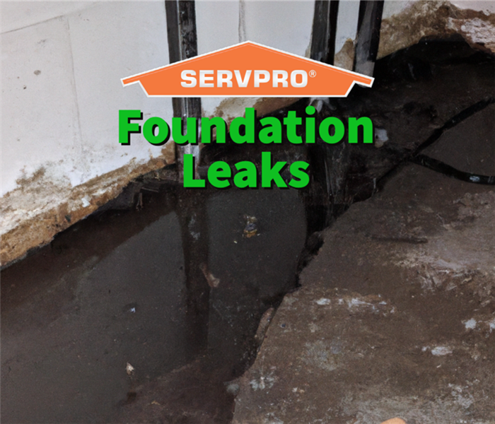 A foundation leak inside of a Dayton property