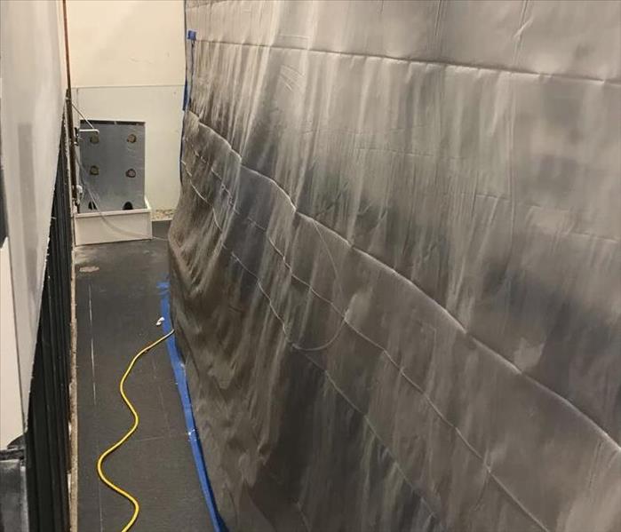 Containment wall for shoe store in Dayton Ohio 